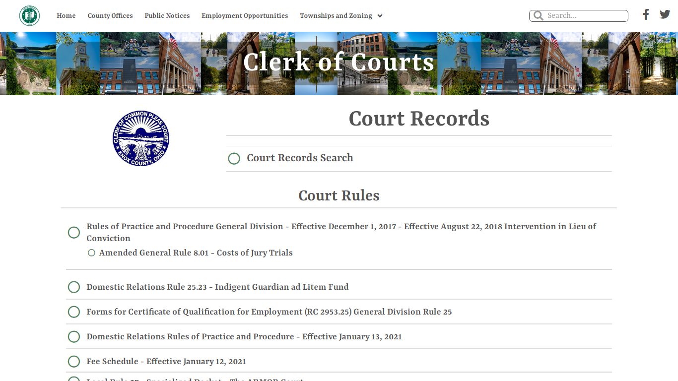 Clerk of Courts - Knox County, Ohio