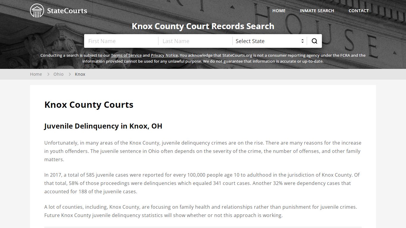 Knox County, OH Courts - Records & Cases - StateCourts