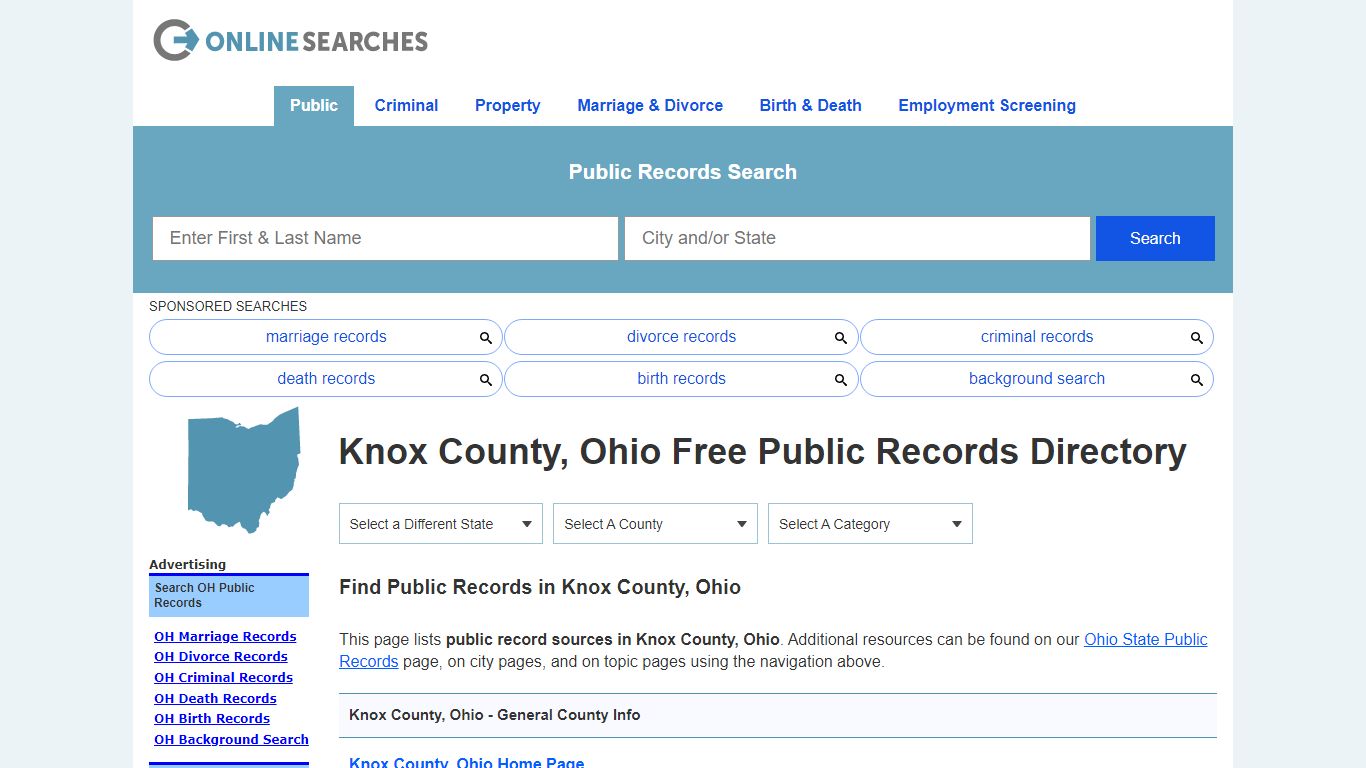 Knox County, Ohio Public Records Directory