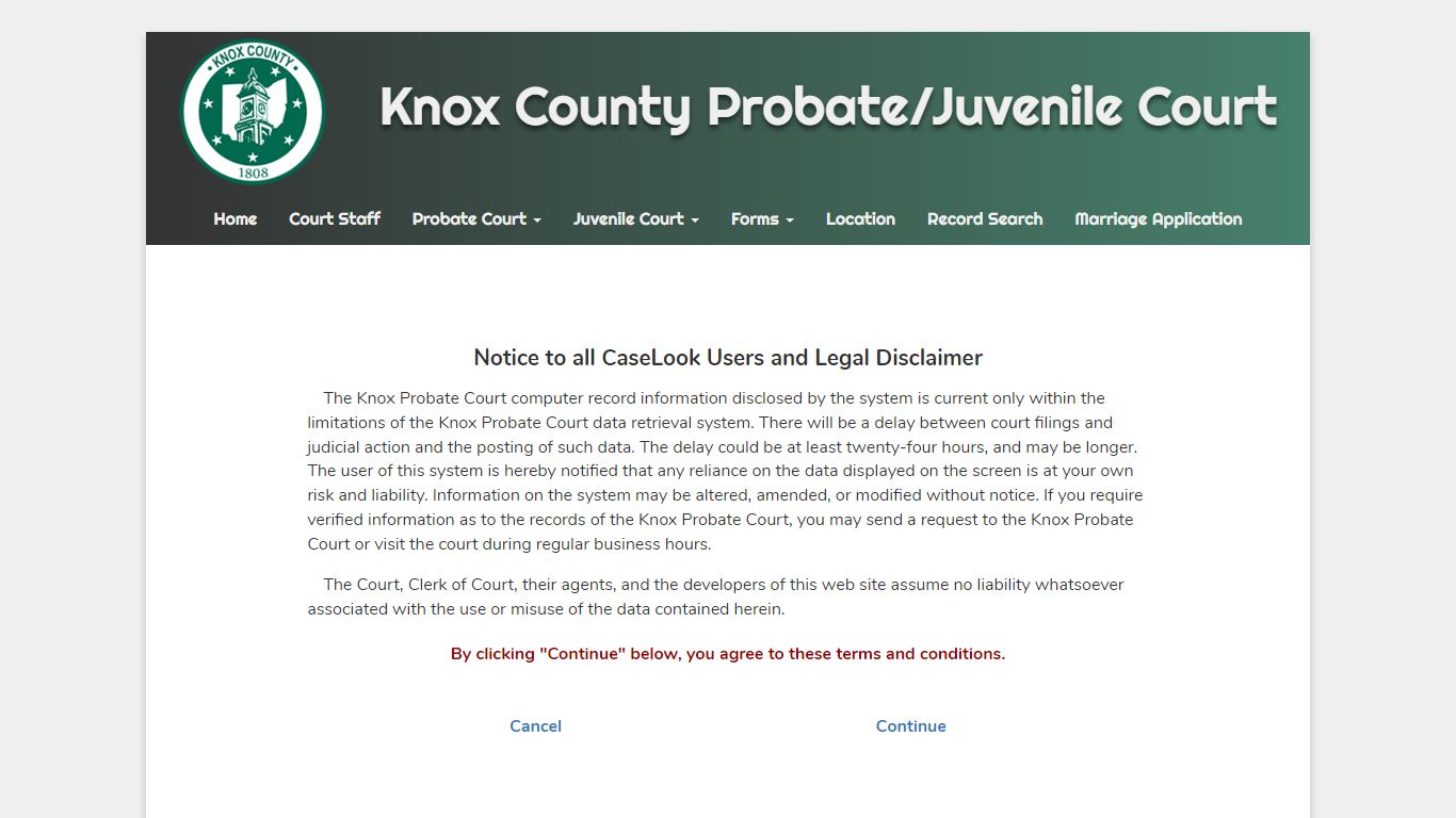 Knox Probate Court - Record Search